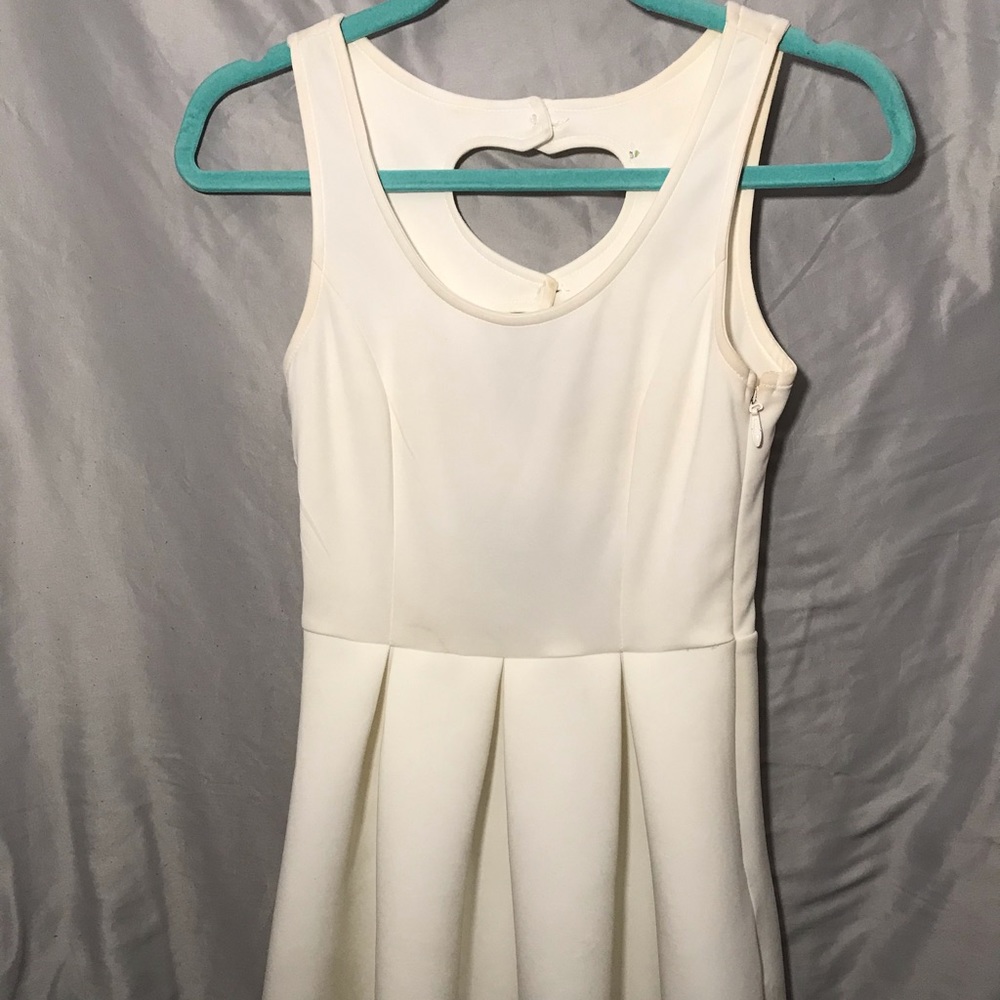 White Cut-Out Back Dress